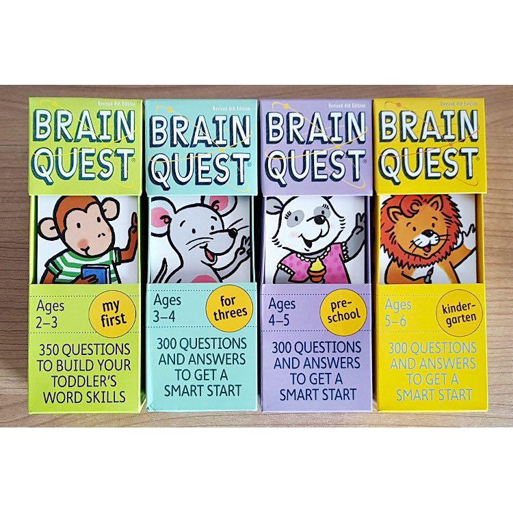 Brain quest - Thẻ hỏi - đáp rèn trí thông minh tiếng Anh cho bé 2-6 tuổi