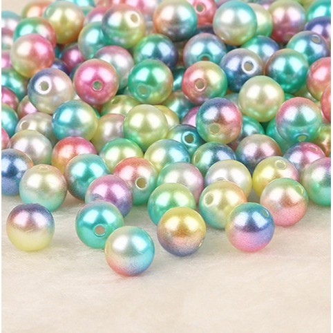 Set 4 / 6 / 8 / 10mm 50-400 Hạt Ngọc Trai Giả Bằng Nhựa ABS Dùng Làm Trang Sức Thủ Công