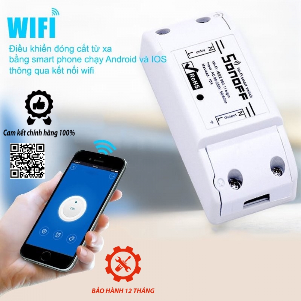 Công Tắc Chuyển Đổi Mini Sonoff Kết Nối Wifi