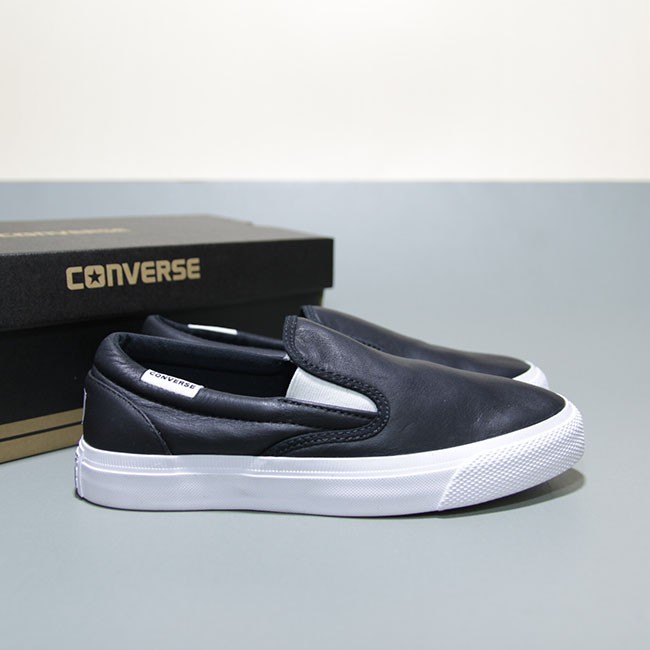Giày Converse slip-on thấp cổ da đen CTDD14