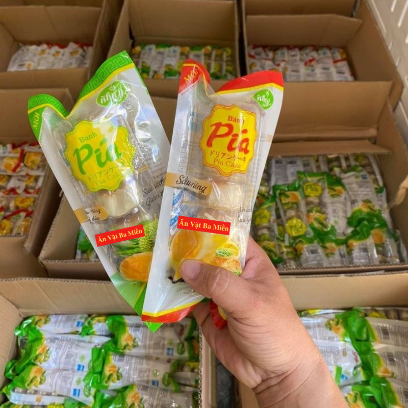 Bánh Pía Sầu Riêng gói 100gr, Bánh Pía Chay Mini hộp 5c bánh nhỏ