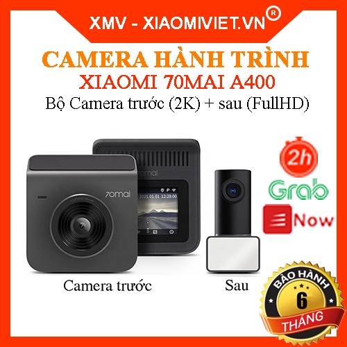 Camera hành trình Xiaomi 70MAI A400 (Trước + sau) - Bản quốc tế - Hành chính hãng