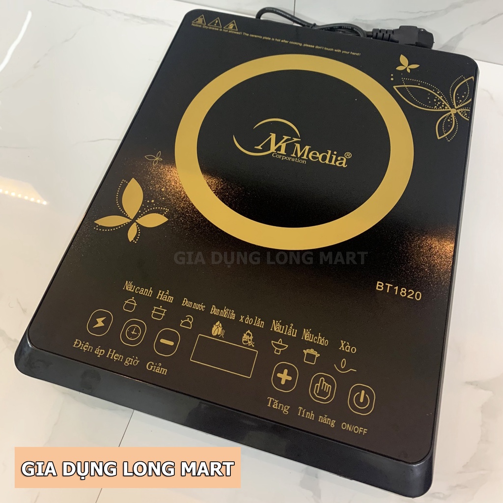 💥Bếp điện từ Media MD-BT1820 tặng kèm nồi - Bếp từ đơn phím cơ media md-bt1820 công suất 2000W