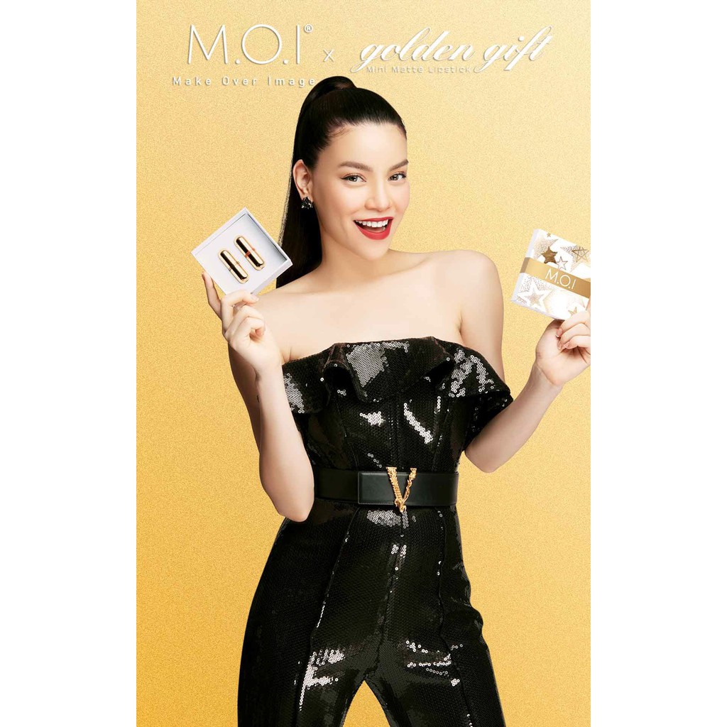 Son Thỏi Lì - Set 2 Son Thỏi Mini GOLDEN GIFT Son Hồ Ngọc Hà MOI | BigBuy360 - bigbuy360.vn