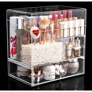 Hộp, Tủ Đựng Mỹ Phẩm Có Nắp Chống Bụi Cao Cấp Các Loại Giá Rẻ Nhiều Ngăn Size Lớn Trong Suốt Có Gương Đèn Để Bàn