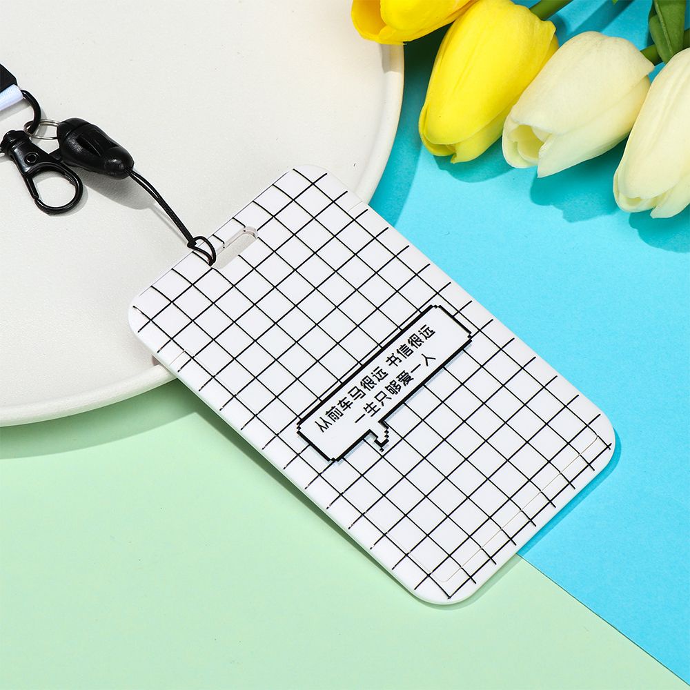 Túi đựng thẻ học sinh danh thiếp dễ thương và dây buộc dùng nhận dạng cho trường học văn phòng