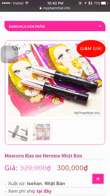 Mascara Kissme Hẻoine Nhật bản | BigBuy360 - bigbuy360.vn