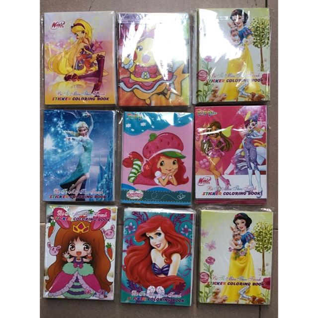 Combo 10 cuốn sổ tô màu đủ mẫu