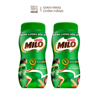 Combo 2 hũ thức uống lúa mạch Nestlé Milo nguyên chất 400g hũ nhựa