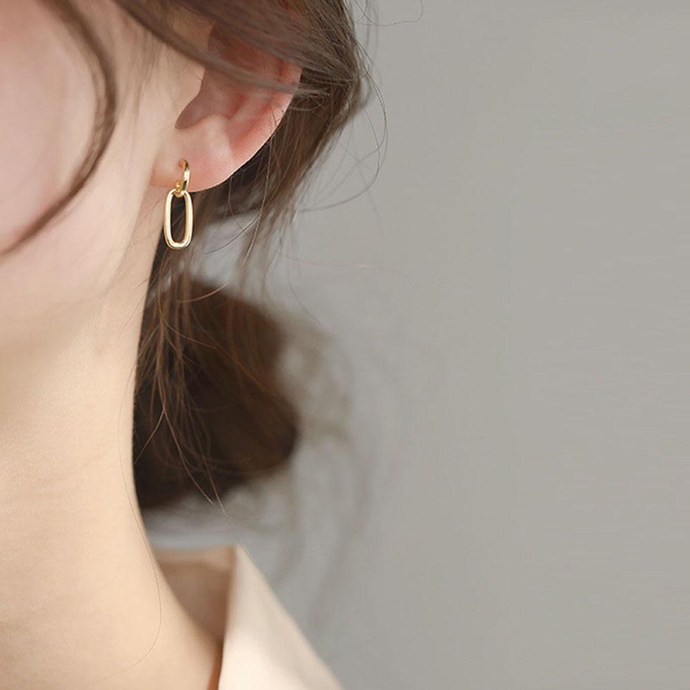 EXPEN Khuyên Tai Hình Tròn Đơn Giản Thời Trang Cho Nữ