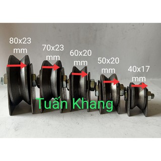 Bánh xe cửa sắt rãnh V