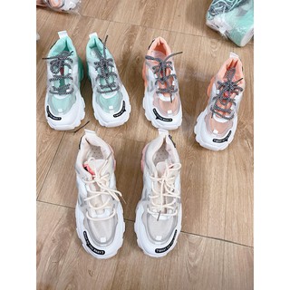 Giày sneaker thể thao pha màu 2 loại dây