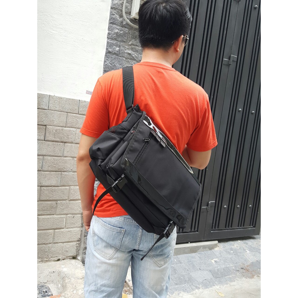 Cặp nam đeo chéo phối nắp nhựa bóng CN02