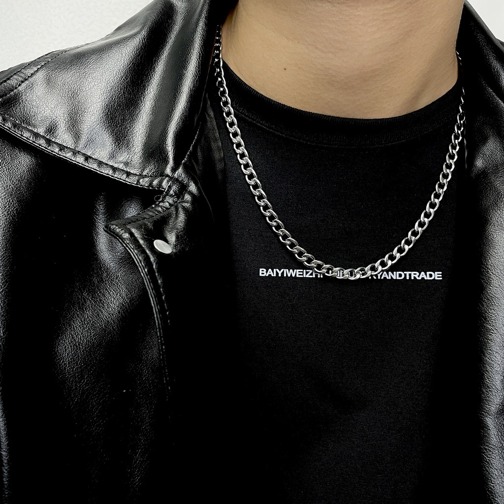 Vòng cổ Thép Titan Thiết Kế Đơn Giản Đa Năng Thời Trang Cho Cặp Đôi