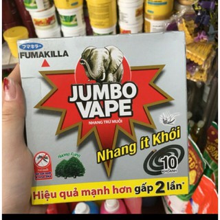 NHANG TRỪ MUỖI JUMBO VAPE ÍT KHÓI HƯƠNG RỪNG HỘP 10 KHOANH