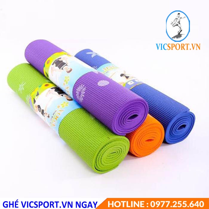 Thảm Tập Hoa, TặngTúi Thảm - Vicsportvn