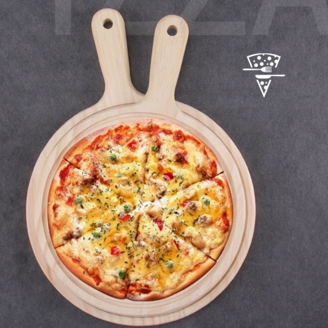 Thớt gỗ decor đựng bánh pizza