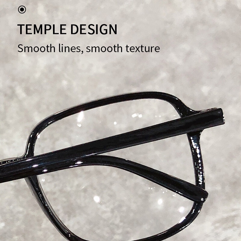 Mắt Kính Chống Bức Xạ Gọng Vuông Màu Đen Phong Cách Hàn Quốc Cho Nữ