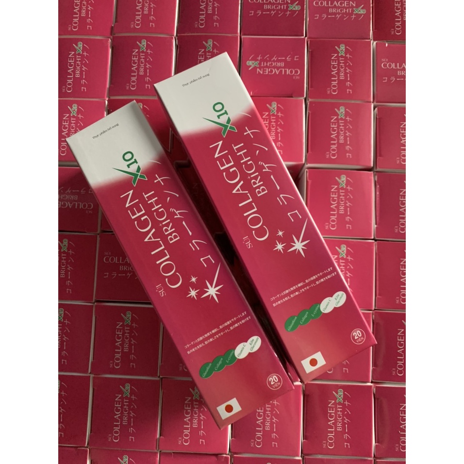 Viên Sủi Collagen X10 collagen đẹp da trắng sáng tự nhiên sạch nám tàn nhanh hiệu quả tuýp 20 viên