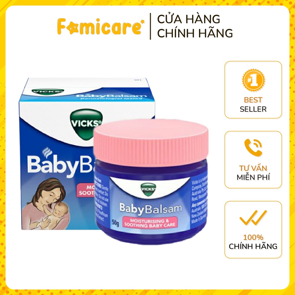 Kem bôi ấm ngực cho bé Vicks Baby Balsam Úc