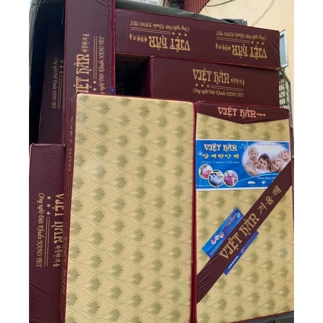 Đệm Việt Hàn bông ép 3 miếng gấp