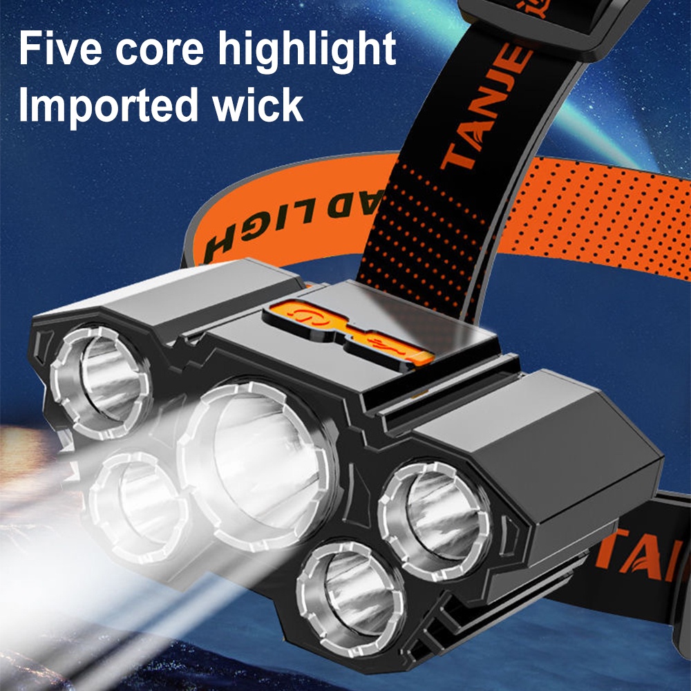 Đèn pha LED DIYMORE chống thấm nước có thể sạc lại USB thích hợp cho cắm trại