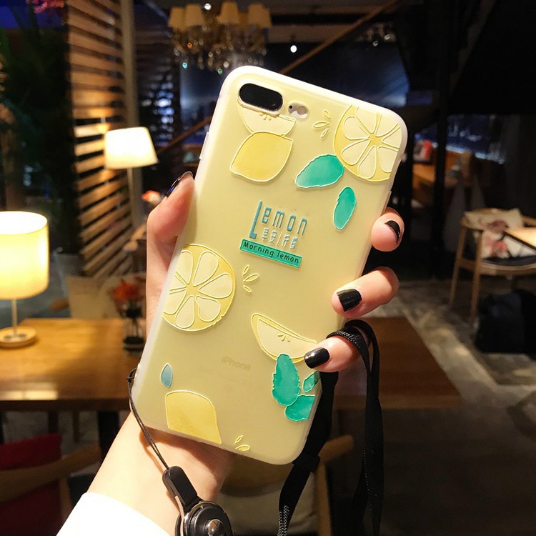 Ốp QUẢ CHANH 🍋 cho iPhone 6 6 plus 7plus x xsmax 11 11pro 11promax 12 12pro12promaloại ốp dẻo,chất mịn chống bám bẩn tốt