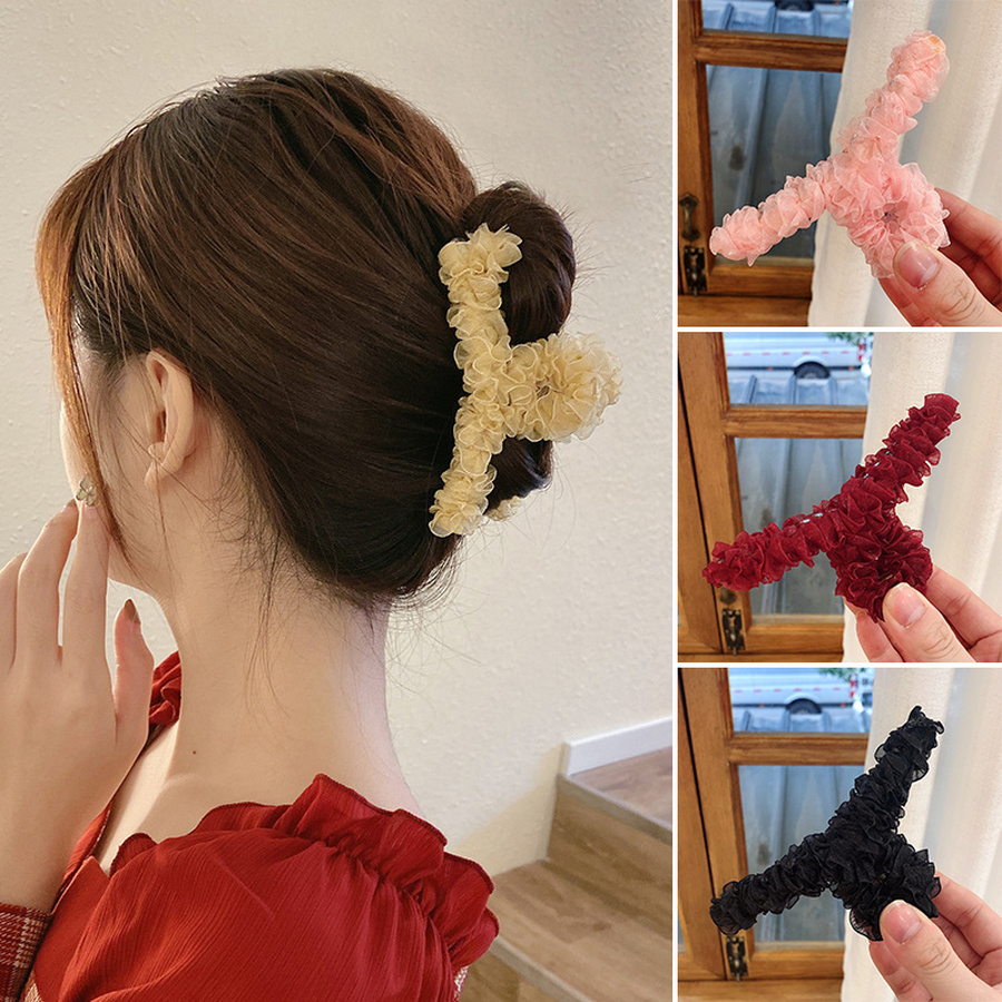 Kẹp tóc Haimeikang phối ren phong cách Hàn Quốc cho nữ buộc tóc đuôi ngựa