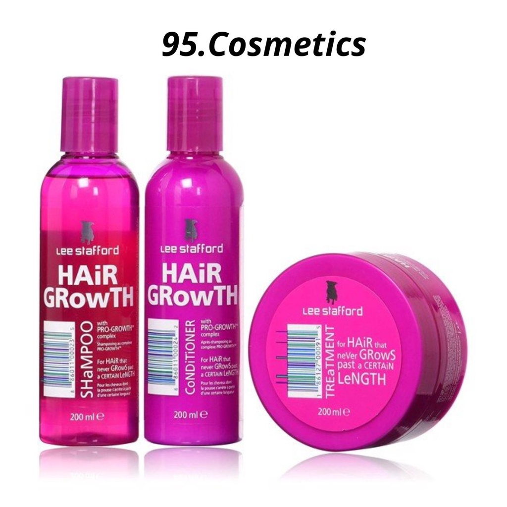 Bộ Dầu Gội, Xả, Hấp Kích Thích Mọc Tóc Lee Stafford Hair Growth - Anh Quốc