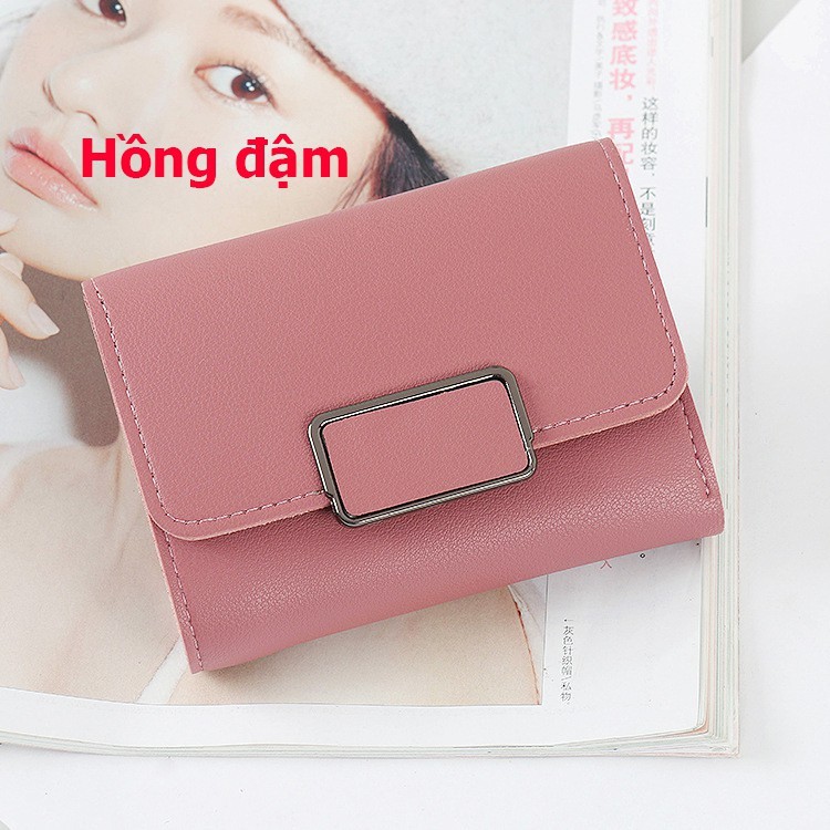 [Hàng Loại 1] Ví nữ ngắn nắp vuông cầm tay mini nhỏ gọn