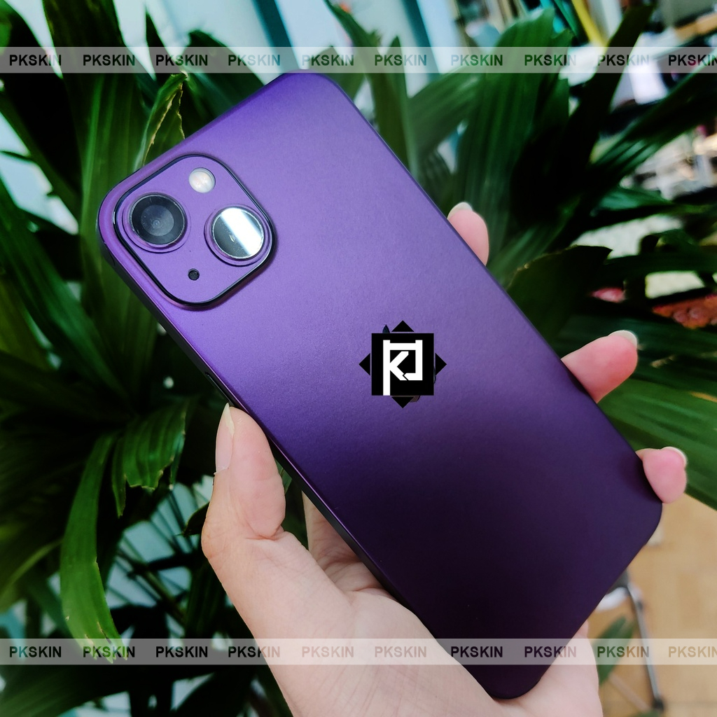Dán skin full viền iphone 6 7 8 , 11 ,ip 12 , x/xs , xr , 13 pro max , 14 , 14 plus , 14 pro , 14 pro max sắc tím