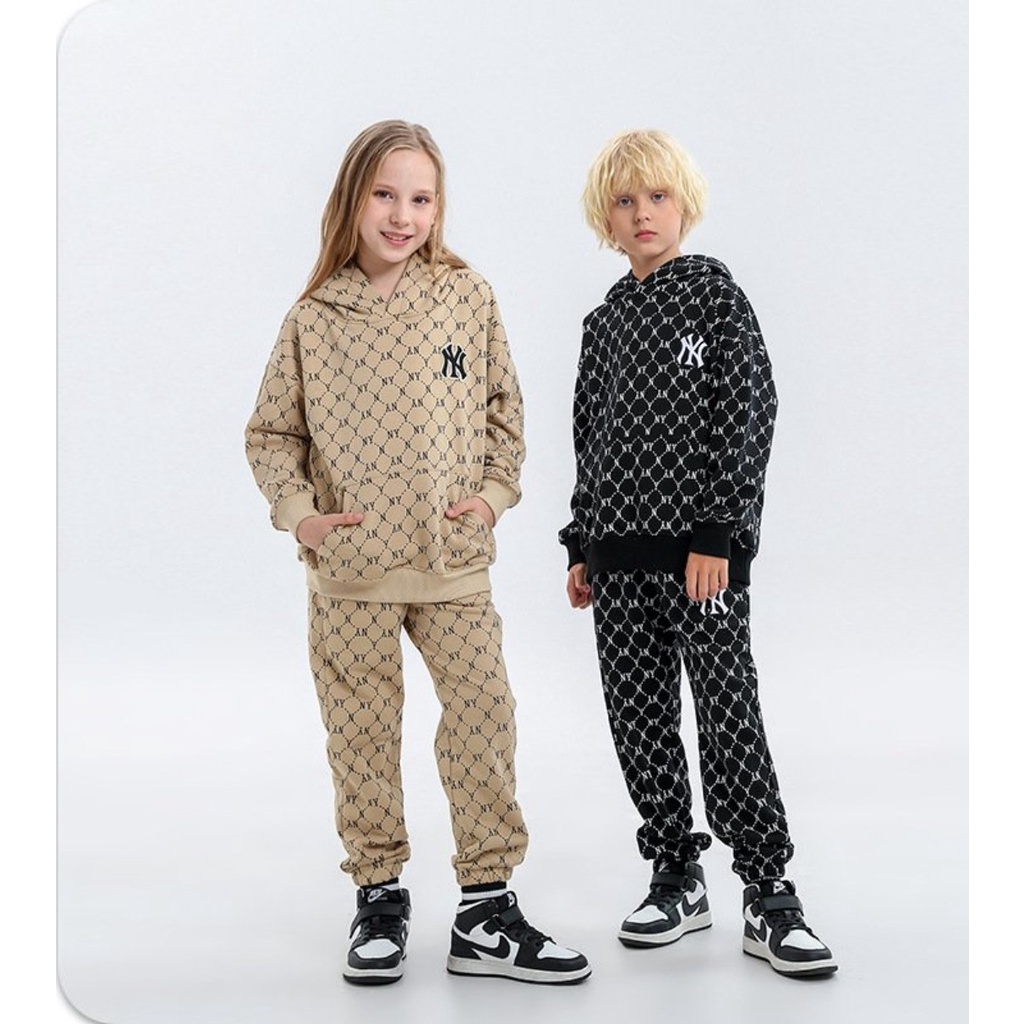 Bộ quần áo thu đông cho bé trai bé gái GẠO KIDS size đại, bộ đồ nỉ dài tay trẻ em NY từ 3,4,5,6,7,8,9,10,11 tuổi