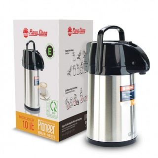 Phích Giữ Nhiệt Pha Cafe Inox Cao Cấp Rạng Đông 1L-2L-2.5L, Có Cần Bơm Nước, Đế Xoay 360 Độ
