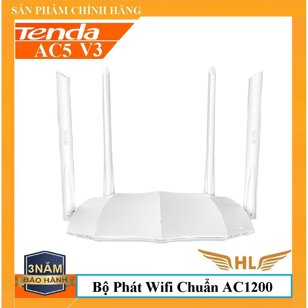 Bộ Phát Wifi Xuyên Tường Tenda AC5 V3 4 Râu  Màu Trắng ,Tenda AC7 5 Râu Chuẩn AC1200Mbps, Tenda N301 - Hàng Chính Hãng