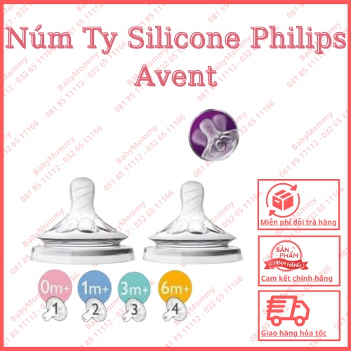 Núm Ty Silicone Philips Avent ( bán lẻ)