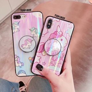 Ốp Unicorn dẻo bóng xà cừ kèm pop