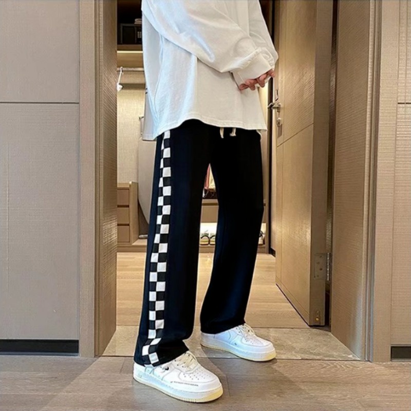 Quần dài thể thao kích thước lớn M-3XL họa tiết kẻ ô mới dành cho nam giới 2022