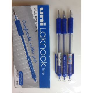 01 bút bi bấm cao cấp uni laknock sn101 nhật bản