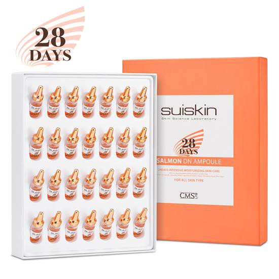 Bộ Tinh Chất Dưỡng Chiết Xuất DNA Cá hồi Suiskin Salmon DN Ampoule 28 Days