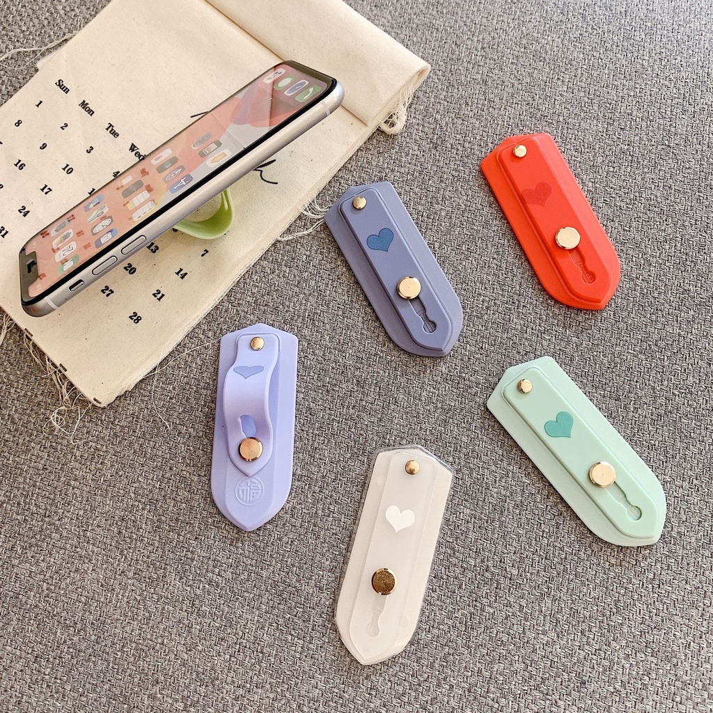 Giá Đỡ Điện Thoại Hình Vuông Màu Trơn Phong Cách Hàn Quốc