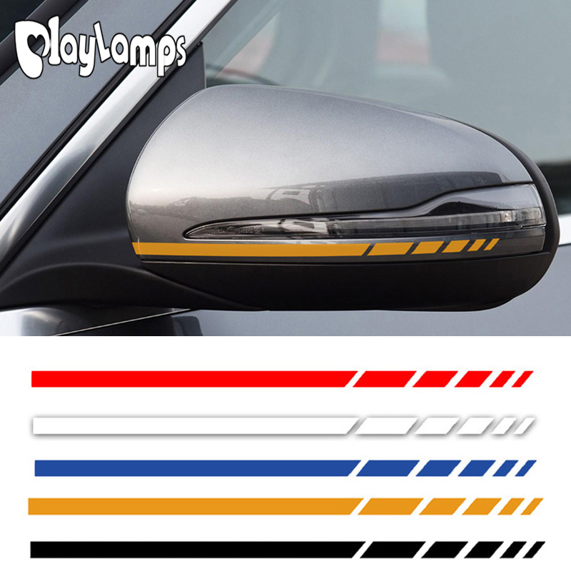 Set 2 miếng đề can vinyl dán kính chiếu hậu xe hơi Mercedes Benz W204 W205 W176 A45 W213 C63 AMG