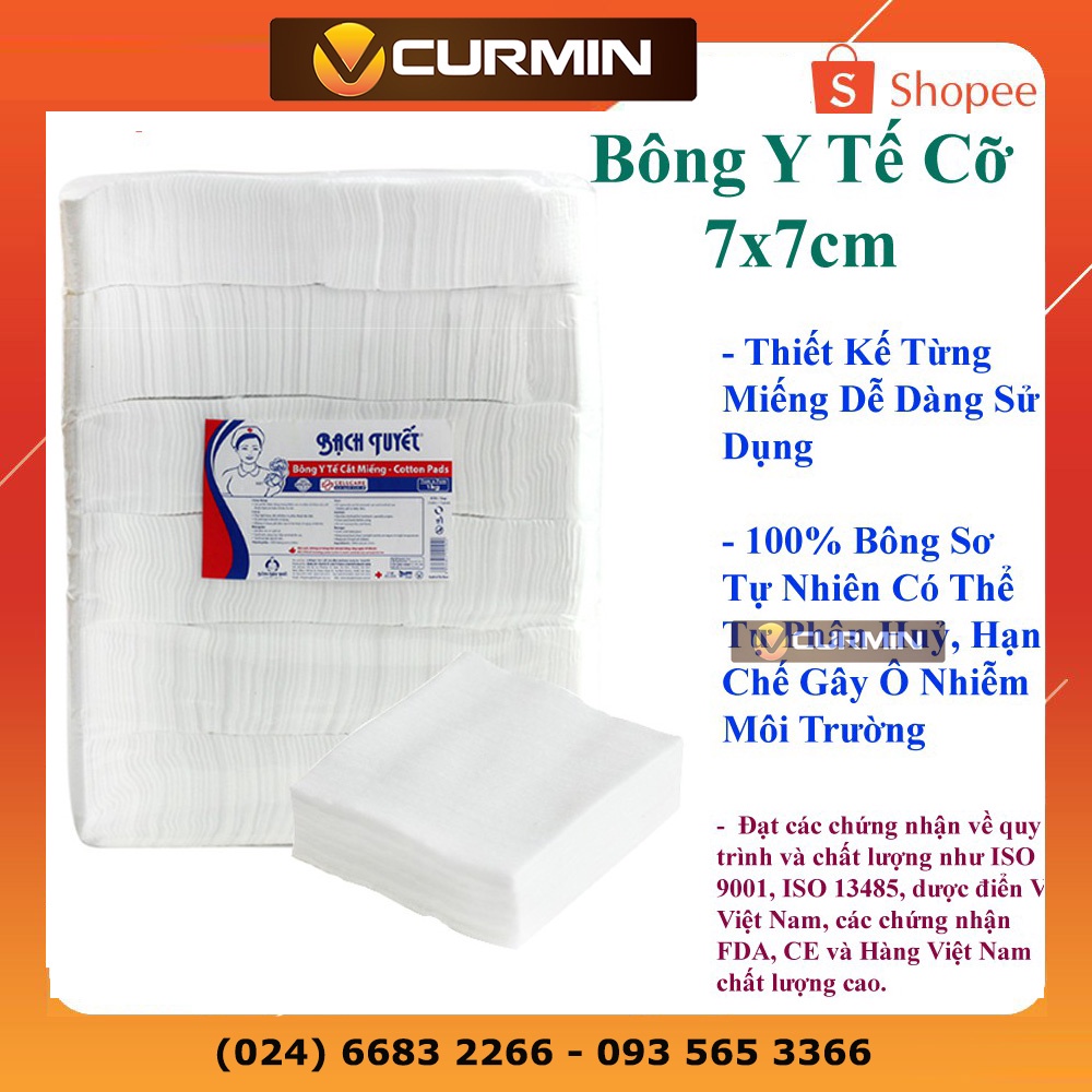 Bông Y Tế Bạch Tuyết Cắt Sẵn [7x7,10x10cm]