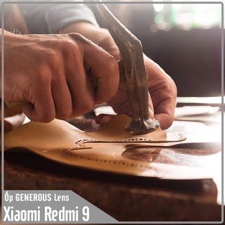 Ốp lưng cho Xiaomi Redmi 9 gương da GENEROUS che camera
