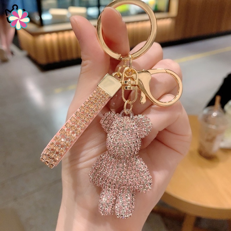 Móc Khóa Hình Gấu Đính Đá Dễ Thương Đáng Yêu JP6 YUE