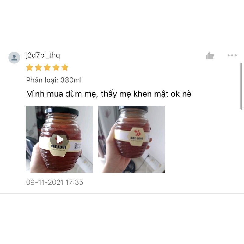 Mật ong nguyên chất hoa cà phê cao nguyên BEE LOVE, cô đặc, nhà nuôi không qua trung gian, không pha đường hay phụ gia