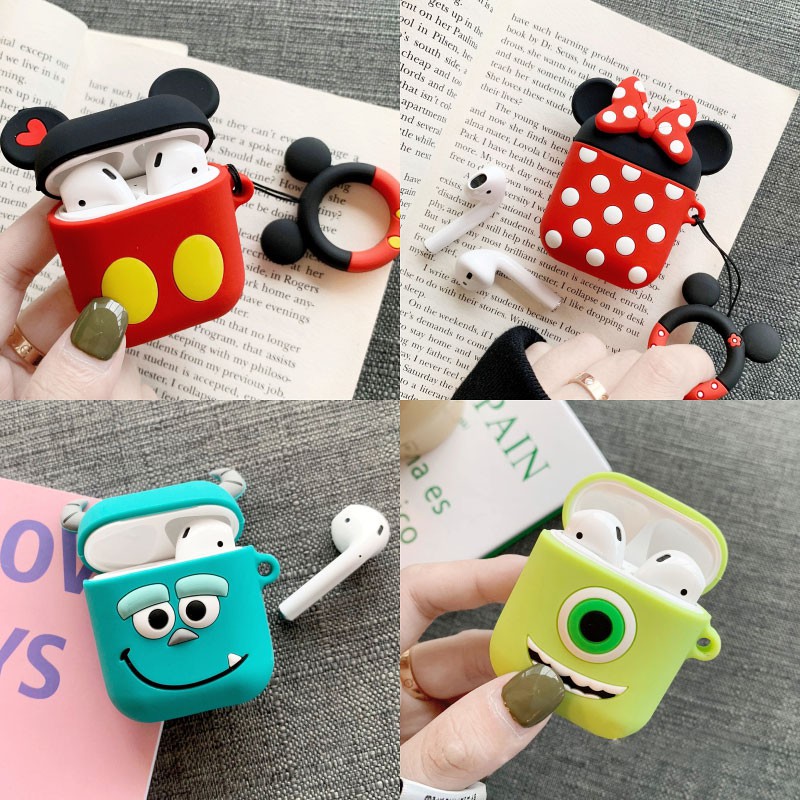 Túi chống sốc tai nghe Bluetooth hình Mickey Minnie cho Airpods | BigBuy360 - bigbuy360.vn