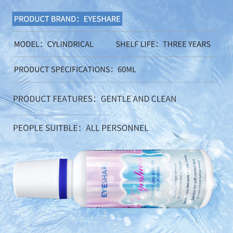 Tinh chất EYESHARE dưỡng ẩm làm sạch kính áp tròng thiết kế dễ mang theo 60ml