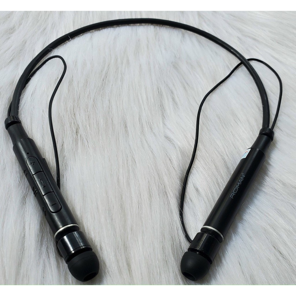 Tai bluetooth Roman Z6000s chính hãng màu đen bluetooth 5.0