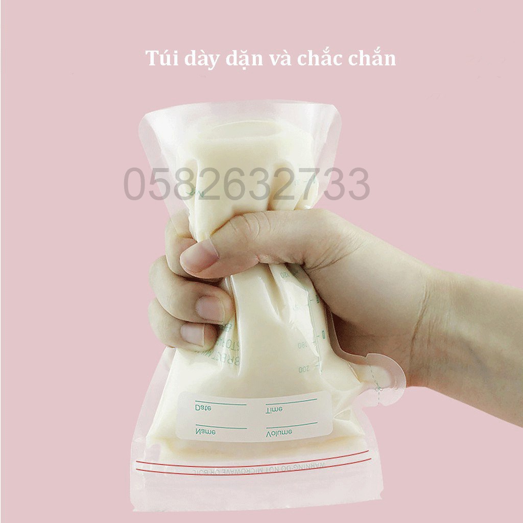 Túi trữ sữa Misuta 2 khoá zip chắc chắn, có vòi rót sữa tiện lợi 150ml/200ml hộp 30 túi