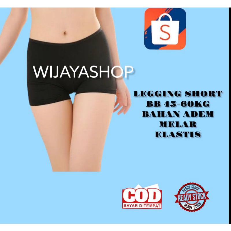 Quần legging ngắn màu trơn size XXL cho nữ